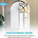 Touri 2 Pcs Arch Window Light Filtering Pleated Shade Blinds, 72 X 36 in