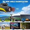 Monocular Telescope, Monoculars for Adults High Powered with BAK-4 Prism,FMC Lens, 8 Wide Angle,16x56 HD Monocular Scope for Stargazing,Bird Watching with Phone Holder & Tripod(Yellow)