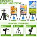Easel Stand for Painting Artist Easel Stand Adjustable Height 20" to 61" Metal Tripod Art Easels Stand for Painting Canvases Tabletop Floor Art Easel Stand with Tray, Bag, Folding Keg, Black, 1Pack