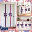 AnyDesign 6Pcs Patriotic Cabinet Bows 4th of July Kitchen Window Decor American Flag Star Striped Ribbon Bow with Hook & Loop Closure for 250th Anniversary Independence Day Memorial Day Party Supplies