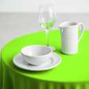 10 Pack Premium Disposable Plastic Tablecloth 84" Round Table Cover for Birthdays Weddings Christmas Anniversary Buffet Table (Lime Green)