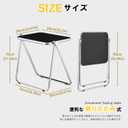 KAIHAOWIN Folding TV Tray Table Acrylic Foldable Table No Assembly Required Tiny Desk for Home Office Side Table Small Computer Desk for Small Spaces (Black), 19.7" x 28.3" x 27.6"