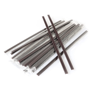 RLECS 100pcs Two Holes Coffee Stirrer Straw 2-in-1 Disposable Plastic Coffee Stir Sticks Coffee Stirrer Straw Birthday Wedding Party Drinking Cocktail Straws Supplies