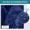 Outdoor Chair Cushions 22x22 Inch, Waterproof Fade Resistant Deep Seat and Backrest Cushion Set for Patio Furniture, Navy, 1 Set