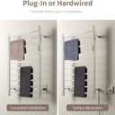 10-Bar Wall-Mounted Towel Warmer, Plug/Hardwired, 3 Timers