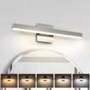 Joossnwell Bathroom Vanity Light Brushed Nickel Bathroom Light Fixtures Over Mirror 23.62 inch 5CCT Dimmable Modern LED Vanity Lighting Bar ETL Certificated, 23.62 Inch Long