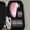 APRELM Rechargeable Electric Foot Callus Remover with 3-Sizes 120Pcs Sandpapers, Professional 1000RPM Electric Foot File with Organizer, Pedicure Tools Gifts for Women Men (E5 Pink-White)