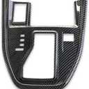 Car ABS Carbon Fiber Style Center Console Gear Shift Panel Trim Cover with Button Hole, for Subaru Outback 2020-2023