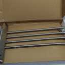 NearMoon Swivel Towel Rack, 13.8" Thicken 304 Stainless Steel 4-Arm Towel Bar, Space Saving Wall Mounted Towel Holder with Hook, Rustproof Swing Out Towel Hanger for Bathroom, Kitchen (Brushed Nickel)