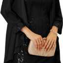 GRACE KARIN Women's Sequin Dress Wedding Guest Dresses Mother of the Bride Dresses Formal Dress Two Piece Dress Knee Length (X-Large, Black)