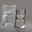 KANGHAR Case Compatible with iPhone 17 Pro Max Case Magnetic Clear with Camera Lens Protector[Compatible with MagSafe] Luxury Cute Plating Design Full-Body Shockproof Rectangle Protection Cover Sliver