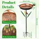Bird Baths for Outdoors, Garden Birdbath for Patio Yard Lawn Antique Bronze