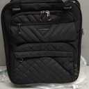 KROSER Carry On Underseat Multi-functional, 16-inch Underseater Lightweight Overnight Suitcase for Men Women, Black