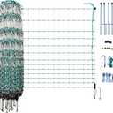 RentACoop Poultry Netting Electric Fence - Electric Poultry Enclosure for Chickens, Ducks, Turkeys - Suitable for 4 Week Old Chickens/Older and Adult Poultry - Energizer Not Included - 168' L x 48" H (168' x 48")