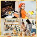 Ganeen 6 Pcs Hello Fall Thanksgiving Hand Towels Set Black and White Checkered Kitchen Dish Towels Vintage Pumpkin Truck Biker Farmhouse Buffalo Plaid Tea Decorations for Home Kitchen Cooking (Adorable)