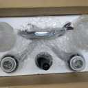 Moen YB2862CH Eva 2-Light Dual-Mount Bath Bathroom Vanity Fixture with Frosted Glass, Chrome
