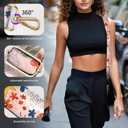 Wide Purse Strap Replacement Crossbody, Funny Shoulder Strap Adjustable, Cute Bag Strap for Women Guitar Purses (Cute Colorful Flowers)