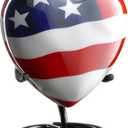 American Flag Heart Urn Keepsake - Small Heart Cremation Urn with Stand & Box - Patriotic Mini Urn for Veteran Police Army Heart Shaped Urn - Heart Urn for Adults & Infants