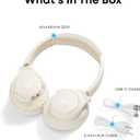 Soundcore by Anker Q20i Hybrid Active Noise Cancelling Headphones, Wireless Over-Ear Bluetooth, 40H Long ANC Playtime, Hi-Res Audio, Big Bass, Customize via an App, Transparency Mode (White)