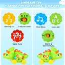 Musical Dinosaur Toy for Baby, Dinosaur Crawling Toys for 3-9 Months, Babies 6-12 Months for Early Development Learning Toys with Light & Sound, Birthday Gift for 1 2 Year Old Toddlers