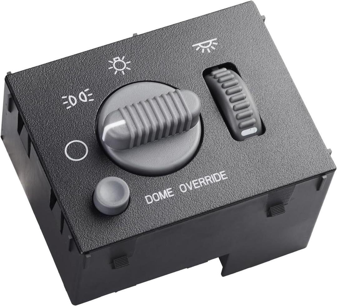 15755595 Headlight Dimmer Switch for 1999-2002 Chevy Silverado Tahoe Suburban Avalanche 1500 2500 3500, GMC Sierra Yukon XL 1500 2500, Escalade, Dome Light Switch- 15738843-D1534G-DS968-SW2157