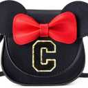 2 x Toddler Purse Gifts for Girls, Little Girl Purse Kids Wallet Crossbody Bag Birthday Gifts for 3-8 Year Old Girl (Black-black Initial)