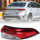 Huray Outer Tail Light Assembly for Toyota Corolla 2020-2025 Tail Lamp Replacement 8156112D10 Passenger Side (Right)
