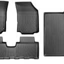 Floor Mats for GMC Terrain & Chevy Equinox 2018-2024 (Excludes EV) - Custom Fit All-Weather TPE Floor Liners - Full Set (1st & 2nd Row + Cargo Mat) - Non-Slip & Easy to Clean Car Accessories Black