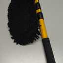 Ordenado 15Curved Car Wash Brush with Long Handle, 43" Car Cleaning Brush with Extension Pole, Microfiber RV Wash Mop Scratch-Free, Exterior Washer Mop for Washing Roof Truck Camper SUV Caravan Boat (Black and Yellow)