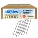 Sandbaggy 6 inch Landscape Sod Staples (8 Gauge Steel) | Great for Hard & Rocky Soil | 40% Thicker Than Standard 11 Gauge Staples | Trusted by Farmers & Contractors Across USA (100 Staples)