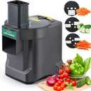 Newhai 3 in 1 Electric Vegetable Dicer Slicer Shredder Multifunctional Vegetable Chopper Automatic Veggie & Fruit Cutter Machine for Commercial & Home Use, 110V, 100W