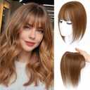Hair Toppers for Women Real Human Hair 3603D Cover Toppers Hairpieces for Women with Thinning Crown Wispy Clip in Bangs Realistic Scalp Hairline