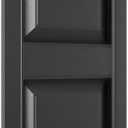 14 3/4"W x 51"H Lifetime Vinyl, Standard Two Equal Panels, Raised Panel Shutters, w/Installation Shutter-Lok's & Matching Screws (Per Pair), Black