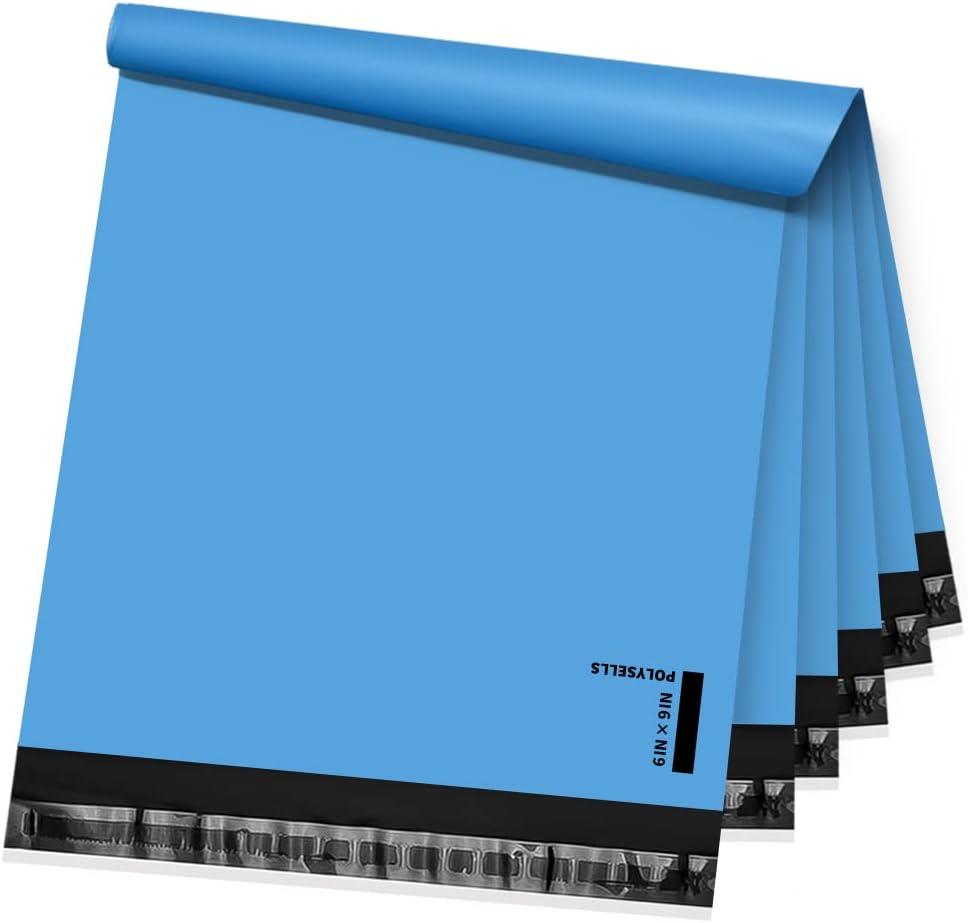 POLYSELLS 1000 pcs 6x9 Inches Blue Poly Mailers Shipping Envelopes, Strong Adhesive Sealing, Waterproof, and Tear-resistant Postal Mailing Bags for Clothing, Books, and Accessories