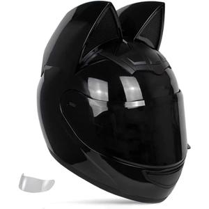Cat Ear Offroad Helmets,Men and Women Full Face Motorcycle Helmet,for Dirt Bike, Four-Wheeled ATV, L