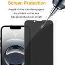 2 x PEHAEL 3 Pack for iPhone 17e/iPhone 16e/iPhone 14/iPhone 13/iPhone 13 Pro Privacy Screen Protector Full Coverage Anti-Spy Tempered Glass Film 9H Hardness Easy Installation Bubble Free [6.1 inch]