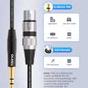 Tisino Female XLR to 1/4'' TRS Microphone Cable, 6.35mm Stereo Jack to 3-pin XLR Female Balanced Interconnect Micphone Cable - 6.6FT