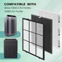 SAKEGDY 116130 Replacement Filter H fit for Winix 5500-2 Air Cleaner Purifier and Winix AM80, Package Contain 1 Washable Pre-Filter+1 Premium Filter+1 Activated Carbon Filter Combo Pack