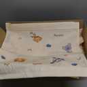 Wooden Wall Mounted Bookshelf for Kids Rooms, 4 Tier Floating Nursery Book Shelf, Kids Bookshelf with 2 Pockets, Toddler Sling Book Rack with Deep Sleeves (Animals