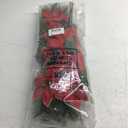 Hotop 6 Pcs Christmas Artificial Poinsettias Florals 19.6 Inch Large Christmas Poinsettia Decorations Red Green Christmas Flower Picks Stem for Christmas Tree Ornament Wreath DIY Xmas Party Decor