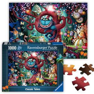 Ravensburger - Most Everyone is Mad - 1000 Piece Jigsaw Puzzle - Stunning Rendition of Alice in Wonderland - Bold, Imaginative Scene - Ideal Gift - Frameable Art - Screen-Free Fun - Puzzles for Adults