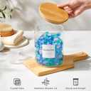 Glass Laundry Pods Container & Acrylic Dryer Sheet Holder with Bamboo Lids, Scoops & Labels | Premium Laundry Room Organization and Storage for Detergent Pods, Powder, Dryer Balls & Beads