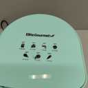 Elite Gourmet EAF-3218BL Personal 1.1Qt Compact Space Saving Electric Hot Air Fryer Oil-Less Healthy Cooker, Timer & Temperature Controls, PFOA Free, Mint