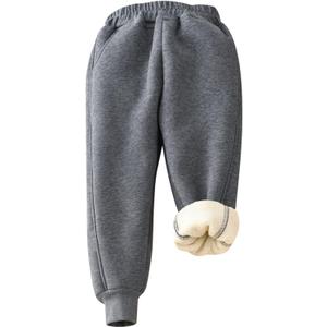 Gihuo Unisex Boys Girls Winter Warm Sherpa Lined Sweatpants Jogger, Size XS
