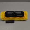 Buyplus 20FT Reach Car Wash Brush with Long Handle, 12-Inch Soft Bristle Head, Truck Wash Brush with 3-12FT Telescoping Pole, Car Washing Brush for Cleaning Car, SUV, RV, Boats, Solar Panels Yellow