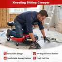 Upgrade Kneeling Sitting Creeper with Chest Support and Tool Tray Compatible with racatac Rolling Knee Creeper 01RAC3CS, 3 Inch Casters 300-lb for Tile installation, Flooring work, Parquet Cleaning