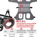 Adjustable Medium Dog Wheelchair for Back Legs, Upgraded Wheel, Disabled Pets, Leg Brace, Mobility Aid for Medium Pets, Hind Limb Rehabilitation, Older, Disabled (L(Chest 25.2-30.7in))