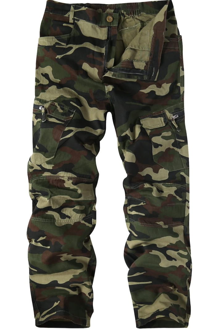 APTRO Men's Cargo Pants Camo Casual Work Military Tactical Pants, Size XL
