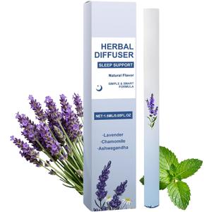 Lavender Herbal Diffuser Stick, Non-Electric Pocket-Sized Quit Smoking Inhaler, Natural Fresh Scent for Calm, 600 Uses