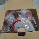 Finnhomy Swivel Caster Wheels 5 Inch Threaded Stem Casters Set of 4 Heavy Duty 3/8"-16 x 1 Anti-wear Polyurethane Industrial Castor Wheels for Cart/Furniture Load Bearing 2200 Lbs Smooth Casters Red